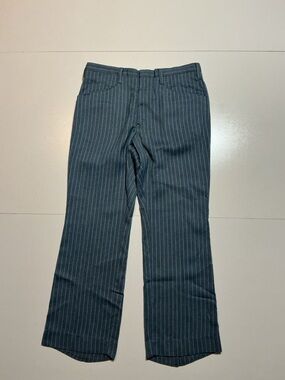 Vintage 70s A-1 Kotzin The Action Man Slacks Striped Blue Disco Flare Pants